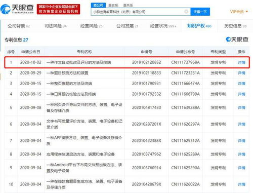作業(yè)幫申請作文自動批改及評分發(fā)明專利 科技中介服務賦能教育評價新維度